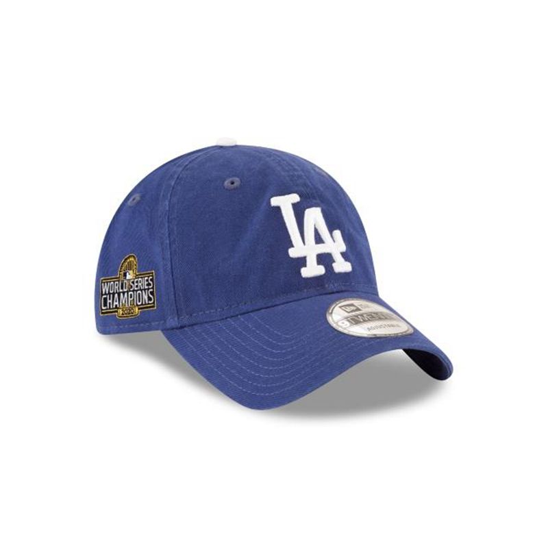 MLB Los Angeles Dodgers World Series Champions Side Patch 9Twenty Adjustable (ZIJ4605) - Blue New Era Caps